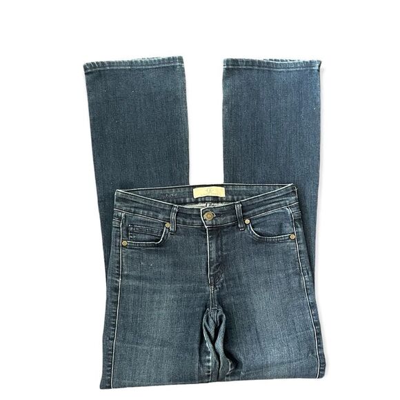 CJ by Cookie Johnson Princeville Dark Wash Mid Rise Straight Leg Denim Jeans 25 - Picture 2 of 16